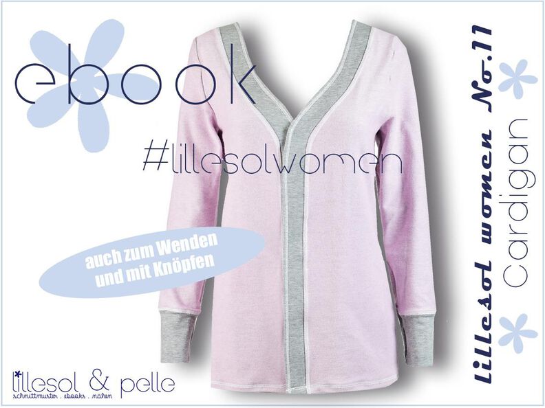 Ebook / Nähanleitung Damen Cardigan / Strickjacke image number 1