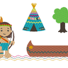 Indianer Kissen + Taschenbild ITH Stickdatei thumbnail number 5