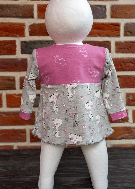 Linn – Baby Shirt oder Kleid mit Knopfleiste Gr 56-98, A4+A0 image number 5