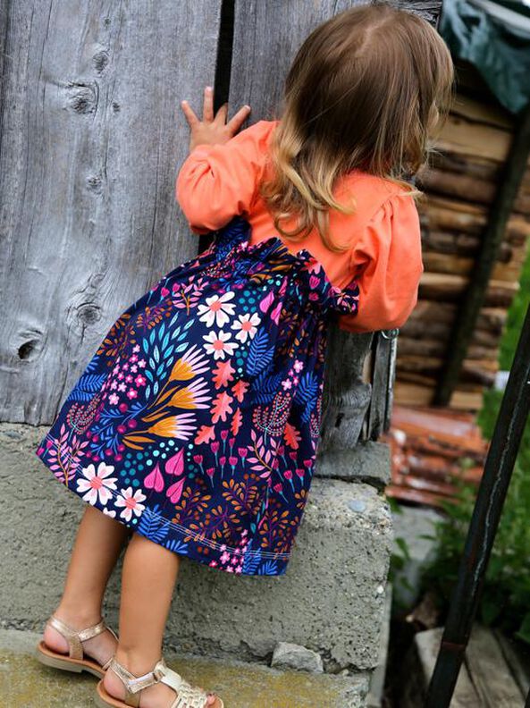 BEAMER + A0 lovely bloom 74-158 Paperbag-Kleid Festkleid image number 4