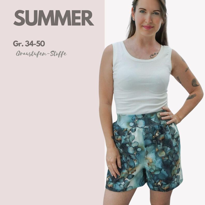 Shorts Summer, Schnittmuster Gr. 34-50 image number 1