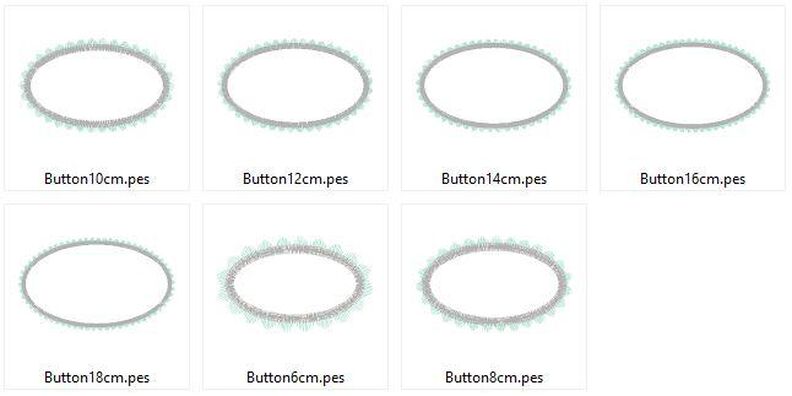 Button Rahmen mit Wellenrand in 7 Größen image number 3