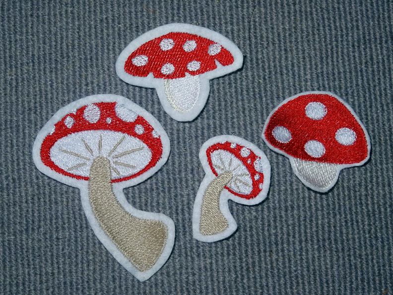 Fliegenpilz gefüllt Stickdatei in je 3 Größen image number 4