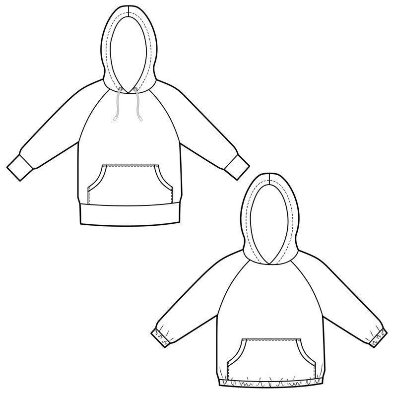 Kinder Hoodie Sweater Raglan Ärmel TIBU ♥ Gr. 92-164 image number 10