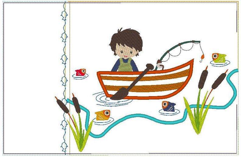 Angler - Kissen ITH - Stickdatei mit Taschenbild image number 4