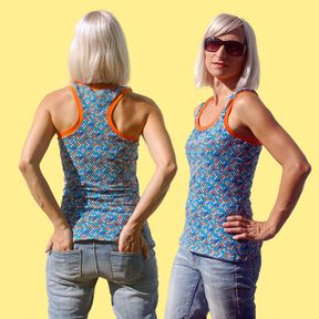 Tank Top Sommer Shirt Racerback MANDIRI ♥ Gr. 34-46