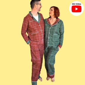 Unisex Pyjama Schlafanzug TIDUR ♥ Gr. XS-XXXL