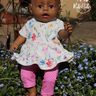 *Püppis Partydress* Puppenkleid Boho inkl. Beanie & Leggings thumbnail number 3