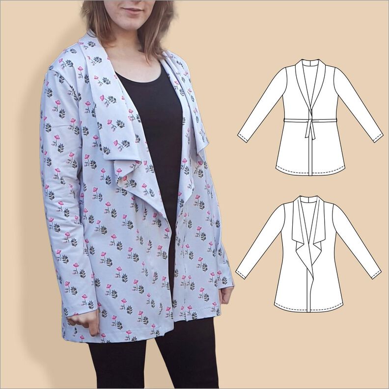 Molly Cardigan – Schalkragen oder Volant, BU 80-116, A4+A0 image number 1