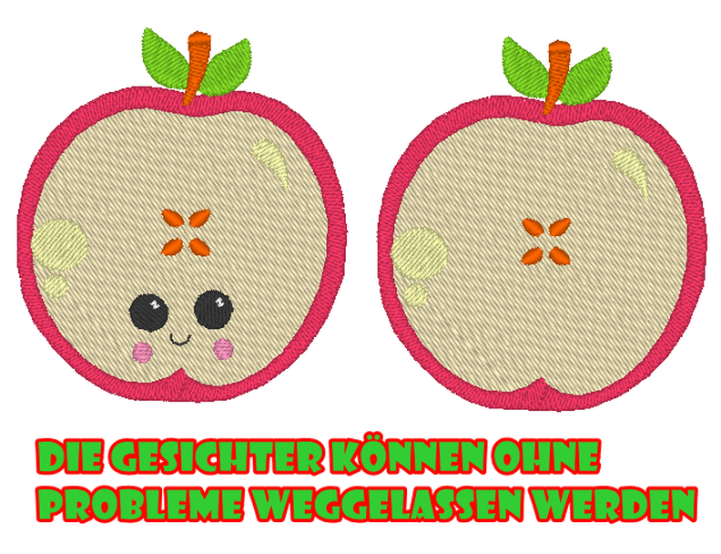 freche Früchtchen Obst gefüllt Stickdatei image number 3