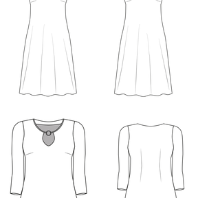 SAMBA Kleid oder Shirt Gr. 34-54 PDF-Schnitt A4, A0