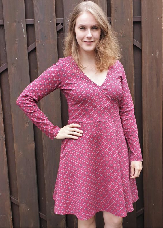Romy – Wickelkleid & Shirt mit Band Jersey, Bu 80-116, A4+A0 image number 2
