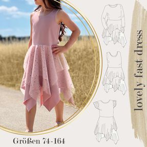 lovely fast dress 74-164 Tüllkleid Drehkleid Sommerkleid