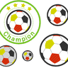 Stickdatei - Fußball Fussball Champion bunt thumbnail number 2