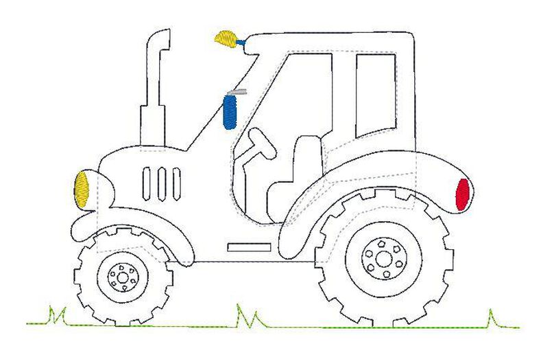 Traktor Doodle Stickdatei image number 7