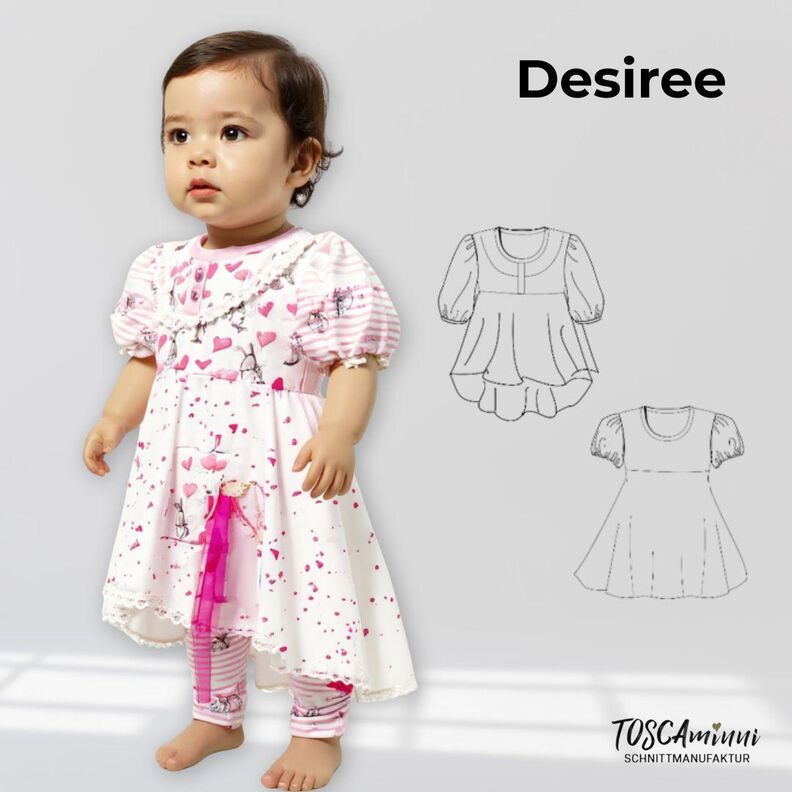 Kleid Desiree Gr. 80-140 Schnittmuster image number 1