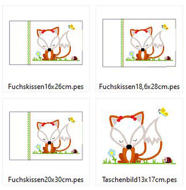 Fuchs - Kissen ITH -  Stickdatei mit Taschenbild  image number 4