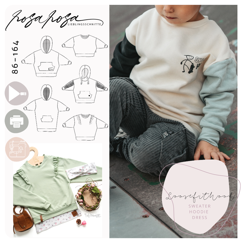 #LooseFitHood Kids 86-164 inkl. A4/ A0/ Beamerdatei image number 1