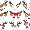 Rentier Gesichter Stickdatei Weihnachten bis 10cm thumbnail number 3