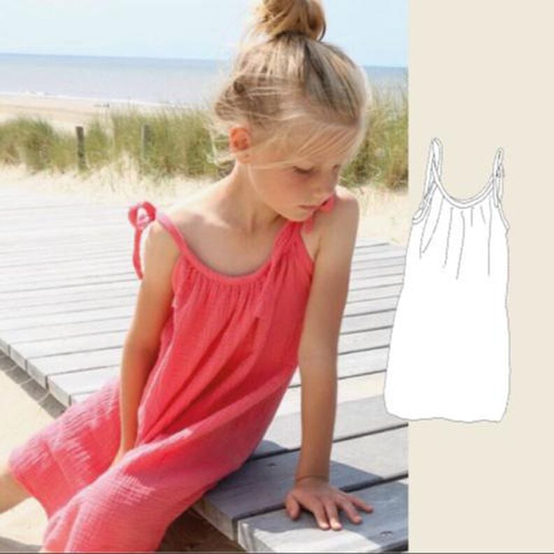 "Ibiza Top & Dress Girls" / Musselin-Kleid Schnittmuster image number 1