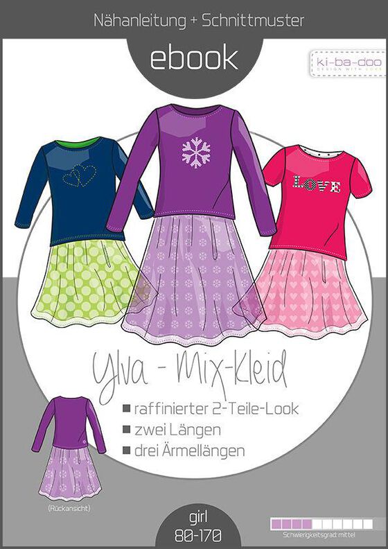 Ebook/Nähanleitung Mix-Kleid YLVA Mädchen Gr. 80-164 image number 2