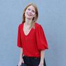 Bluse mit Puffärmeln und V- Ausschnitt "Stella" Gr. 34-54 thumbnail number 7