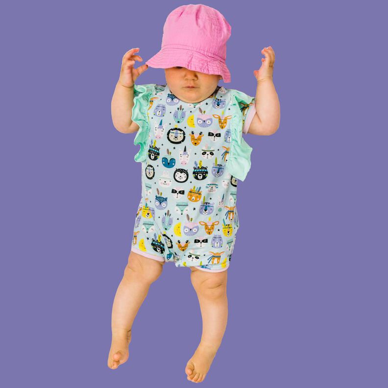 Baby Jumpsuit Body Sommer Anzug mit Rüsche TIPIS ♥ Gr. 56-98 image number 10