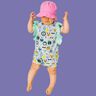 Baby Jumpsuit Body Sommer Anzug mit Rüsche TIPIS ♥ Gr. 56-98 thumbnail number 10