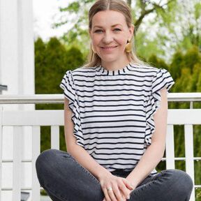 Shirt "ROXANNE" N&auml;hanleitung und Schnitt Gr. 158&ndash;46