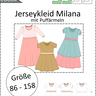 Milana Kinder Kleid mit Puffärmeln Größe 86-158, A4+A0 thumbnail number 3