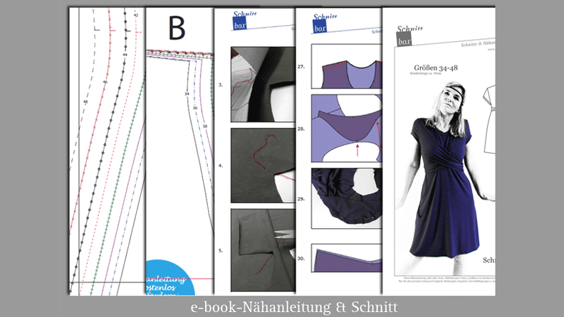 Kleid Wickelkleid Loures Schnittmuster 34-48 image number 2