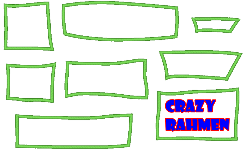 Crazy Rahmen Button Stickdatei image number 1