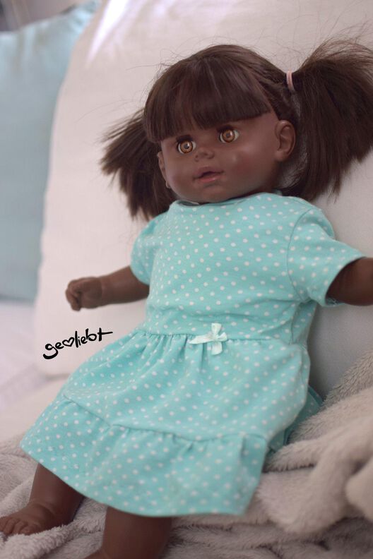 *Püppis Partydress* Puppenkleid Boho inkl. Beanie & Leggings image number 10