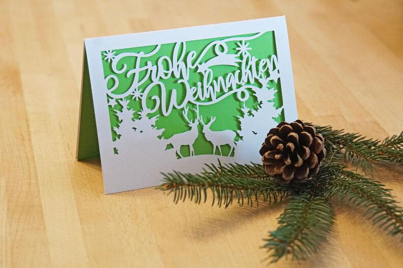 Plotterdatei Weihnachtskarte image number 3