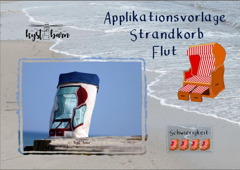 Applikationsvorlage & Nähanleitung Strandkörbe Ebbe & FLut image number 2