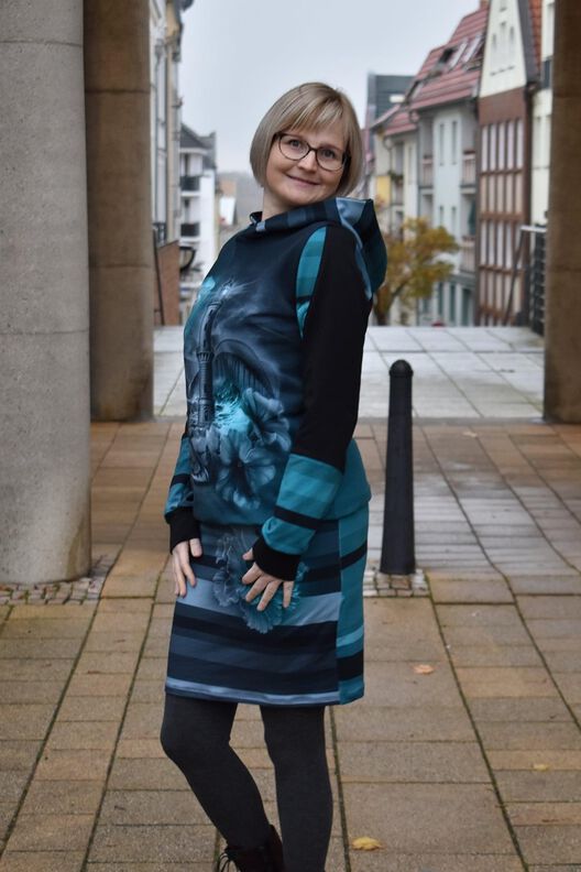 Hoodie(kleid) Leevke Gr. 32-52 inkl. Beamerdatei image number 7