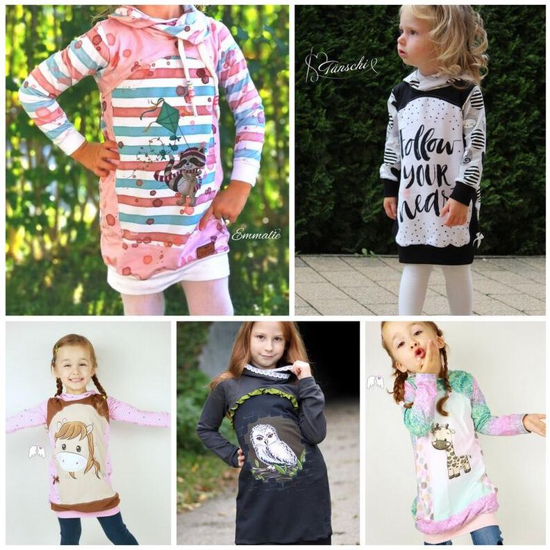 Panelino girls Longhoodie für Panelstoffe Gr. 86-164 image number 1