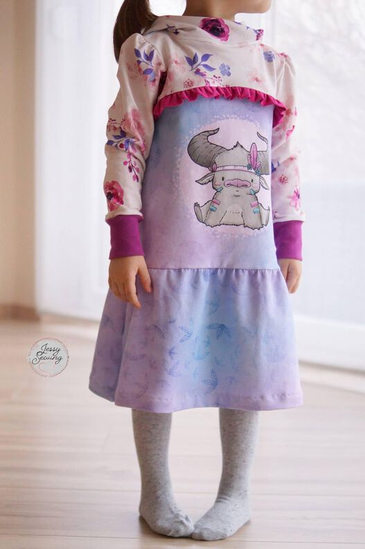 *Little Diva 2.0*Jessy Sewing Hoodiekleid Kleid 74-152 image number 7
