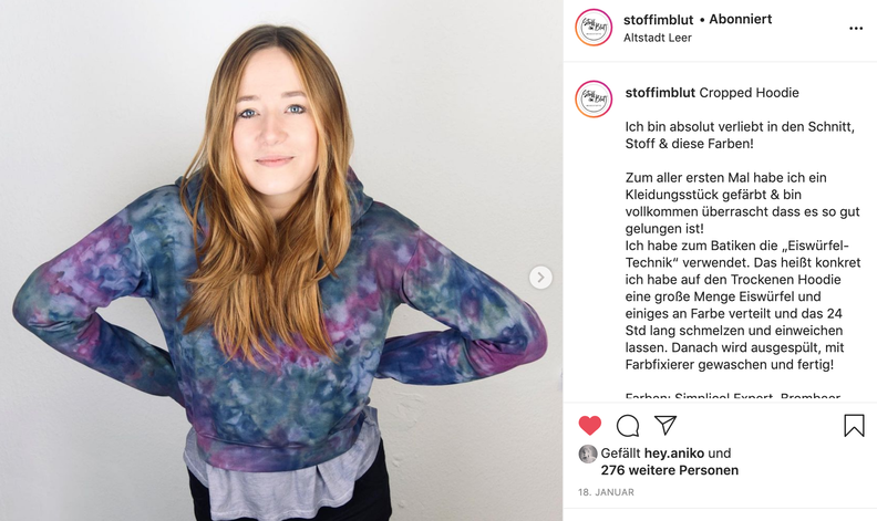 Kurzer Pullover "cropped Hoodie" Schnittmuster & Anleitung image number 7