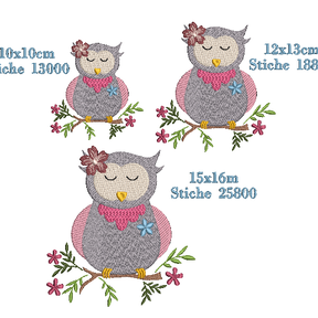 Stickdatei Eule Vollstickdatei