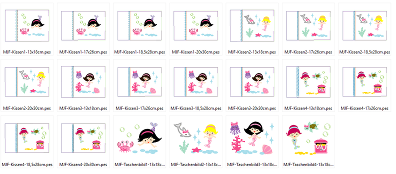 Stickdatei Meerjungfrau Kissen und Taschenbild image number 7