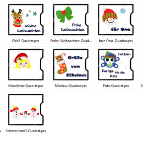 Schokoladen Verpackung Hülle Weihnachten ITH Stickdatei 