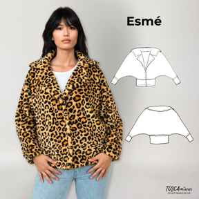 Schnittmuster Damenjacke Esmé Gr. 34-54  | Fledermausärmel