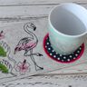 Stickdatei Mug Rug Untersetzer Flamingo 13x18cm und 13x20cm thumbnail number 3