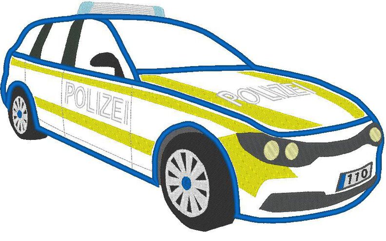 Polizeiauto Stickdatei Polizei image number 4