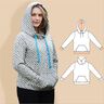 Lisa – Hoodie mit Wickelkapuze oder Kragen, BU 80-116,A4+A0 thumbnail number 1