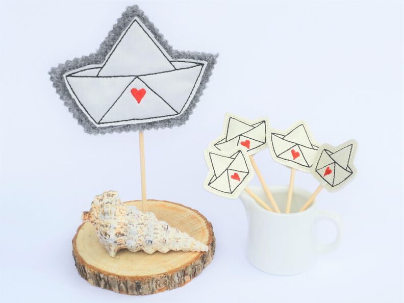 Stickdatei Schiff Boot ITH Schiffchen Stabstickdatei image number 7