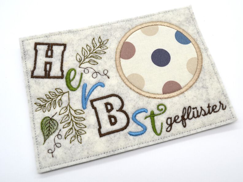 Stickdatei Mugrug Untersetzer Herbst ab 12x18cm image number 2