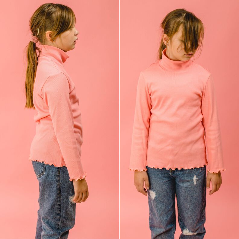 Kinder Shirt Rollkragen Schmal PERAN ♥ Gr. 110-164 image number 4