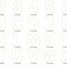12cm Doodle Buchstaben und Zahlen Stickdatei Alphabet Zahl thumbnail number 3